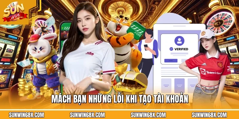 Mách bạn những lỗi khi tạo tài khoản
